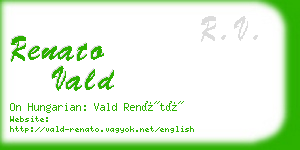 renato vald business card